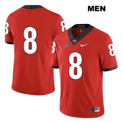 Men's Georgia Bulldogs NCAA #8 Lewis Cine Nike Stitched Red Legend Authentic No Name College Football Jersey VYM4754OJ